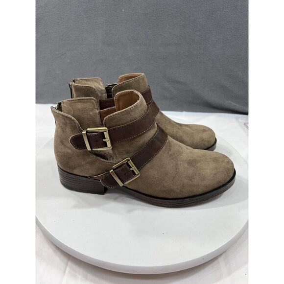 BOC Born Concept Sophie Ankle Boots Booties Women Size 8.5 Brown Taupe Comfort - Picture 5 of 15